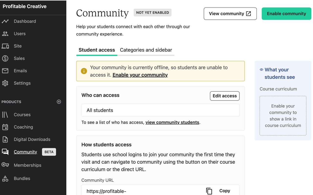 teachable community access