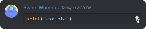 Discord copy code