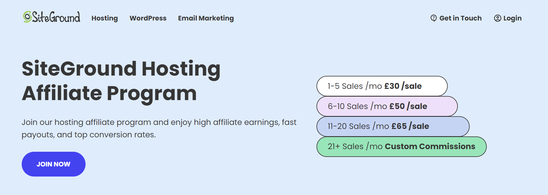 SiteGround affiliate program